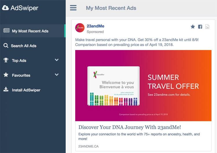 adswiper’s facebook ad spy tool