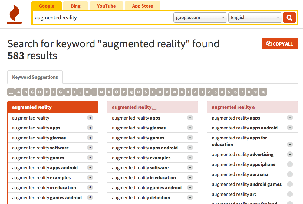 keyword planning tool